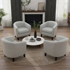 Fauteuil d'appoint moderne en similicuir avec pieds en bois