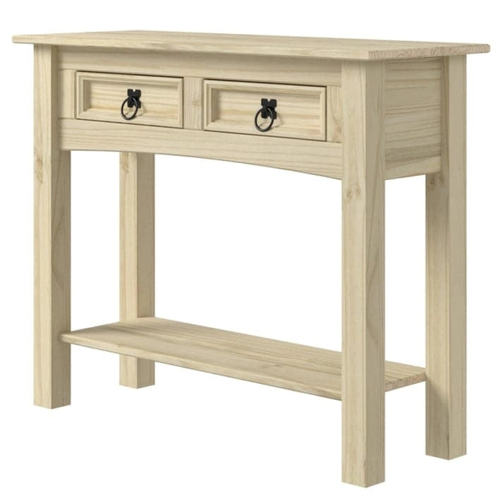 Console de table en bois avec 2 tiroirs