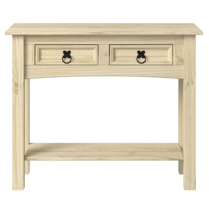 Console de table en bois avec 2 tiroirs