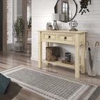 Console de table en bois avec 2 tiroirs