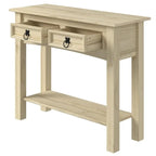 Console de table en bois avec 2 tiroirs