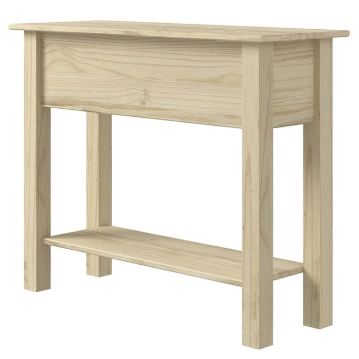 Console de table en bois avec 2 tiroirs
