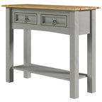 Console de table en bois avec 2 tiroirs