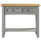 Console de table en bois avec 2 tiroirs