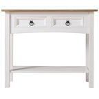 Console de table en bois avec 2 tiroirs
