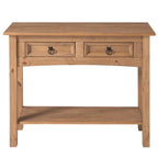 Console de table en bois avec 2 tiroirs