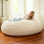 Pouf géant de 1,80 m en fausse fourrure