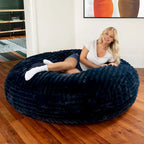Pouf géant de 1,80 m en fausse fourrure
