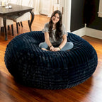 Pouf géant de 1,80 m en fausse fourrure