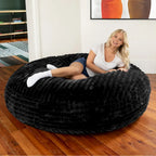 Pouf géant de 1,80 m en fausse fourrure