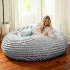 Pouf géant de 1,80 m en fausse fourrure