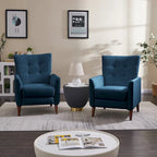 Fauteuil inclinable manuel moderne avec pieds en bois massif
