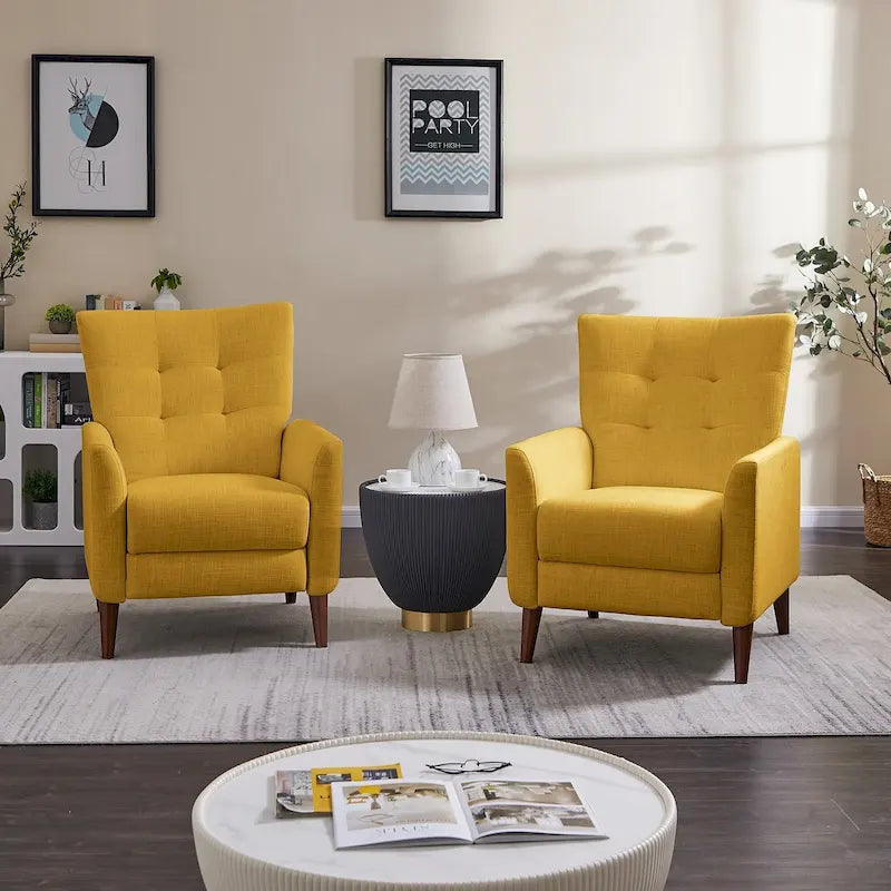 Fauteuil inclinable manuel moderne avec pieds en bois massif