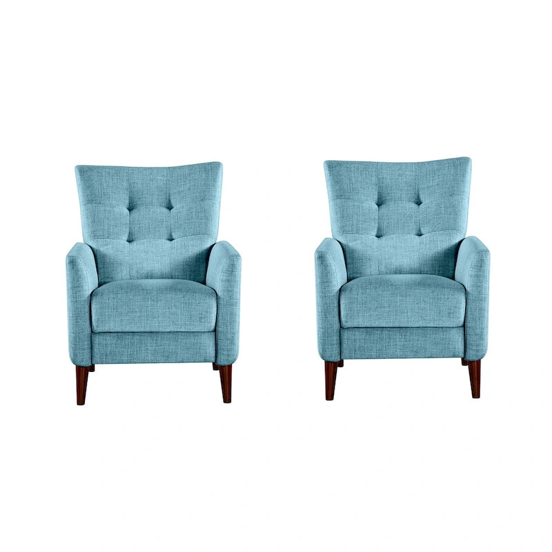 Fauteuil inclinable manuel moderne avec pieds en bois massif