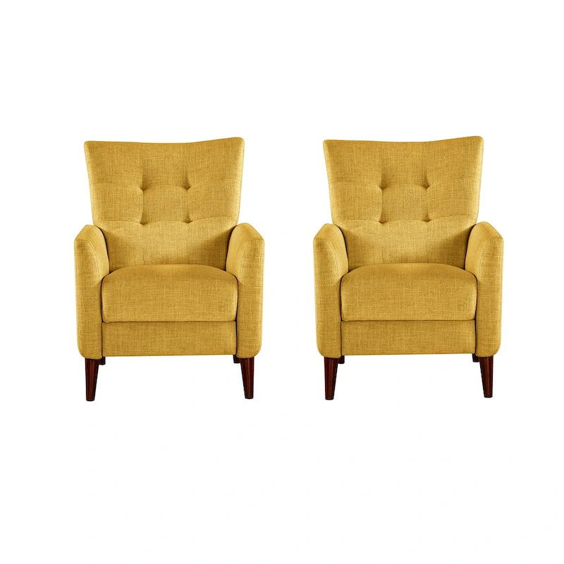 Fauteuil inclinable manuel moderne avec pieds en bois massif