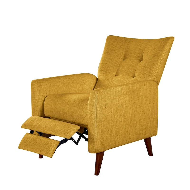 Fauteuil inclinable manuel moderne avec pieds en bois massif