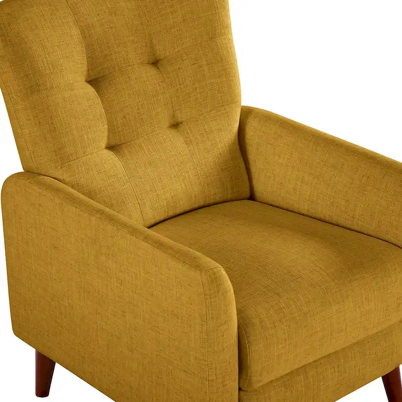 Fauteuil inclinable manuel moderne avec pieds en bois massif