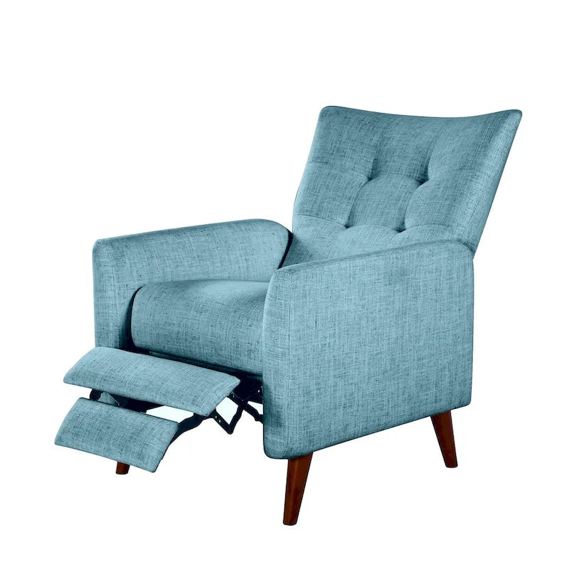 Fauteuil inclinable manuel moderne avec pieds en bois massif