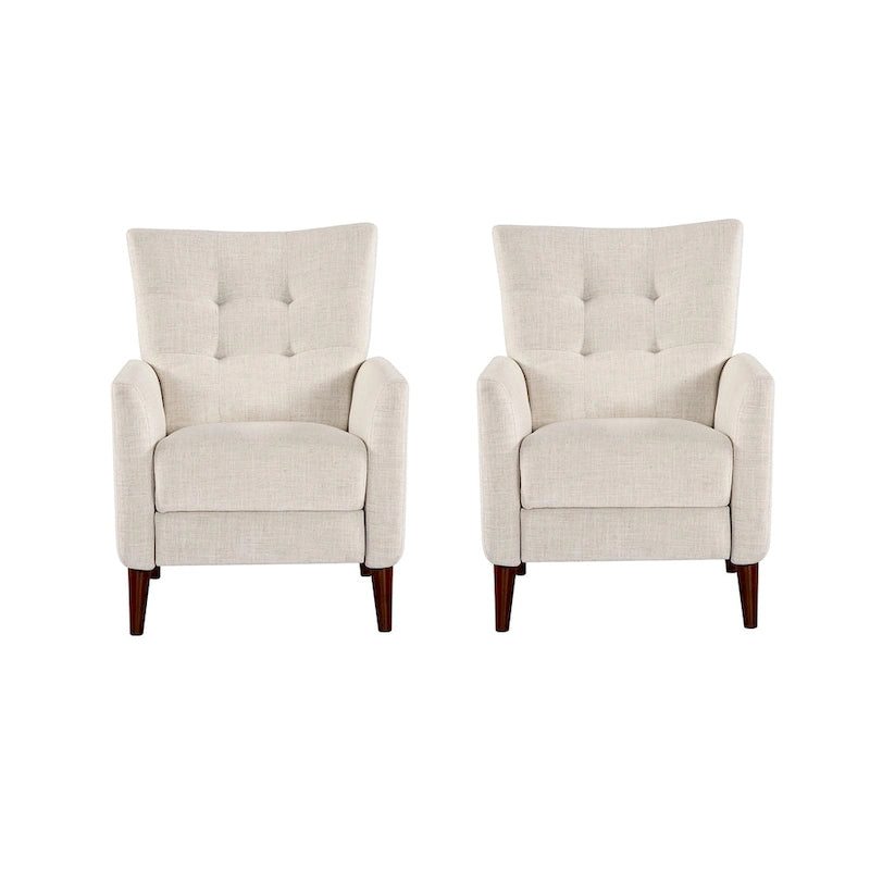 Fauteuil inclinable manuel moderne avec pieds en bois massif