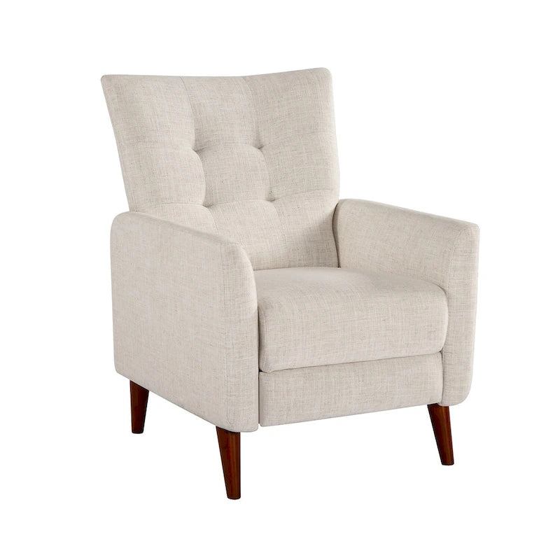 Fauteuil inclinable manuel moderne avec pieds en bois massif