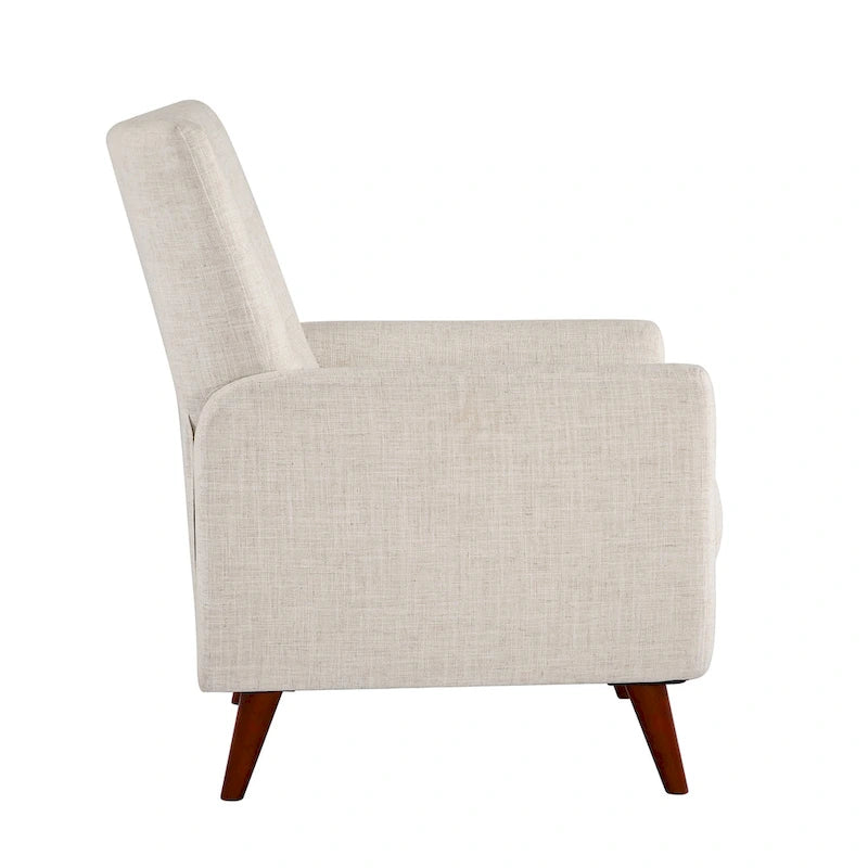 Fauteuil inclinable manuel moderne avec pieds en bois massif