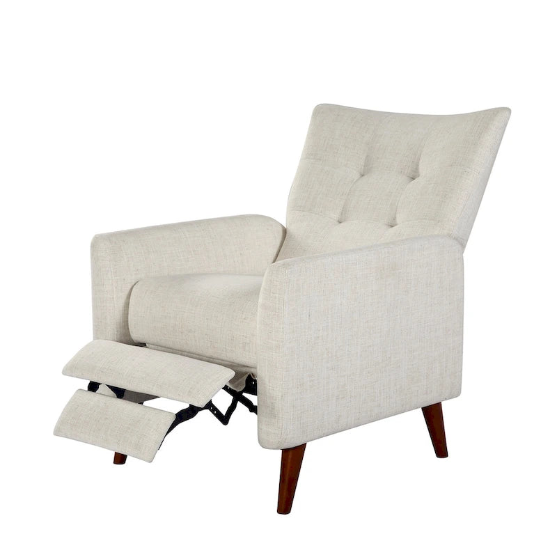 Fauteuil inclinable manuel moderne avec pieds en bois massif