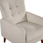 Fauteuil inclinable manuel moderne avec pieds en bois massif