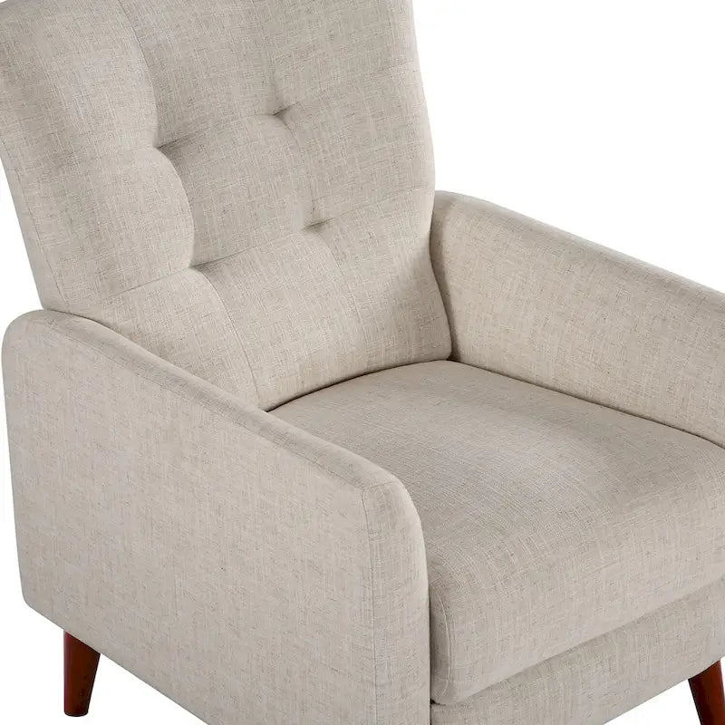 Fauteuil inclinable manuel moderne avec pieds en bois massif