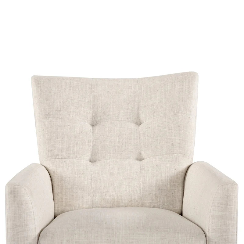 Fauteuil inclinable manuel moderne avec pieds en bois massif