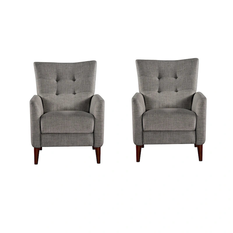 Fauteuil inclinable manuel moderne avec pieds en bois massif