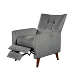 Fauteuil inclinable manuel moderne avec pieds en bois massif