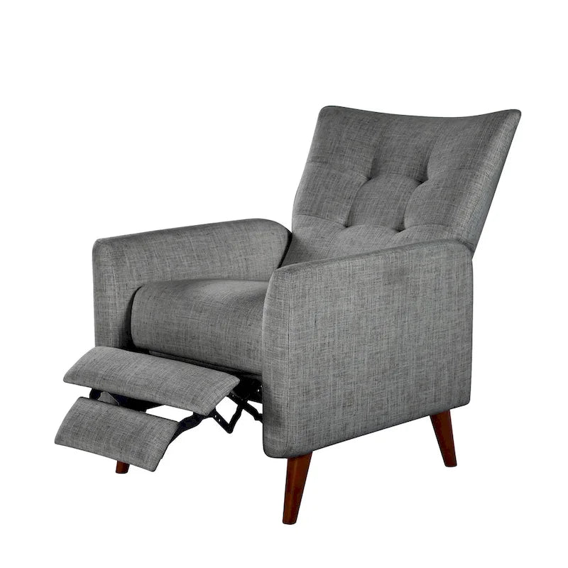 Fauteuil inclinable manuel moderne avec pieds en bois massif