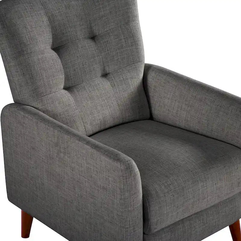 Fauteuil inclinable manuel moderne avec pieds en bois massif