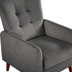 Fauteuil inclinable manuel moderne avec pieds en bois massif