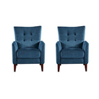 Fauteuil inclinable manuel moderne avec pieds en bois massif