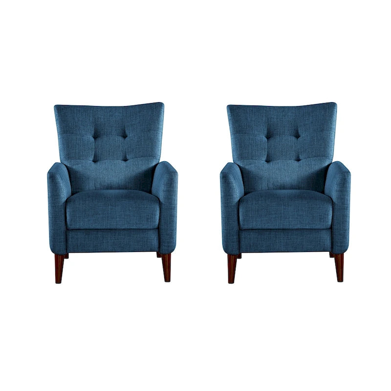 Fauteuil inclinable manuel moderne avec pieds en bois massif