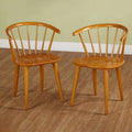 Chaises de salle à manger à barreaux en bois massif