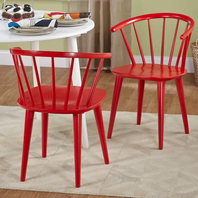 Chaises de salle à manger à barreaux en bois massif