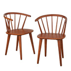 Chaises de salle à manger à barreaux en bois massif