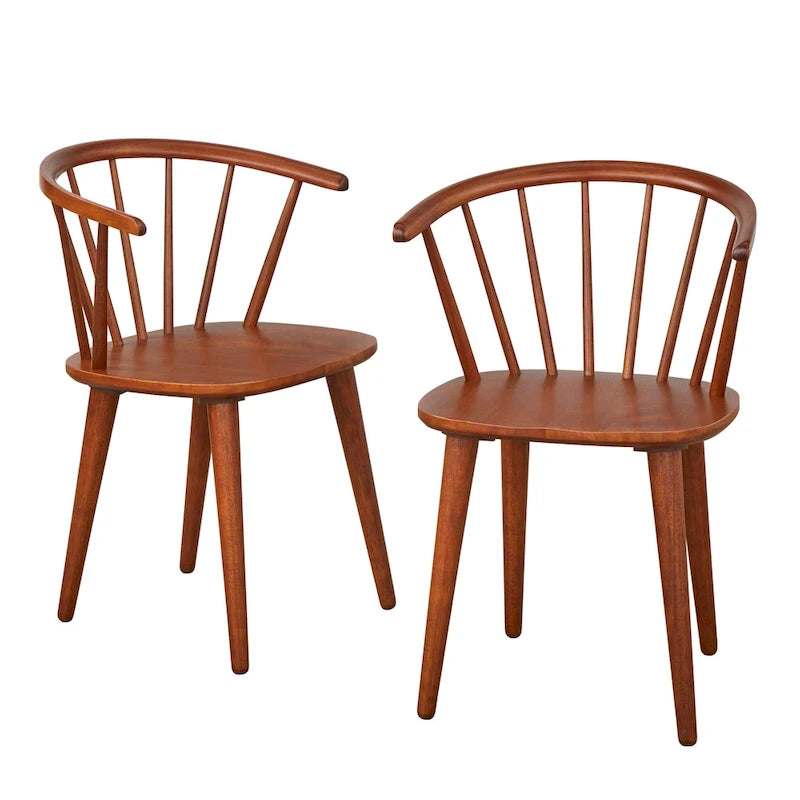 Chaises de salle à manger à barreaux en bois massif