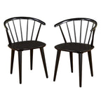 Chaises de salle à manger à barreaux en bois massif