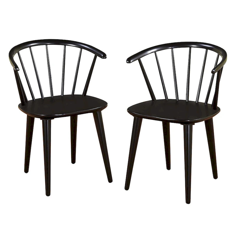 Chaises de salle à manger à barreaux en bois massif