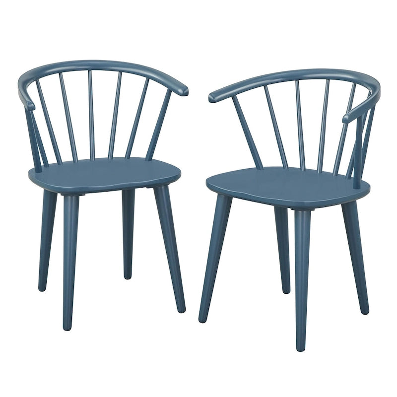 Chaises de salle à manger à barreaux en bois massif