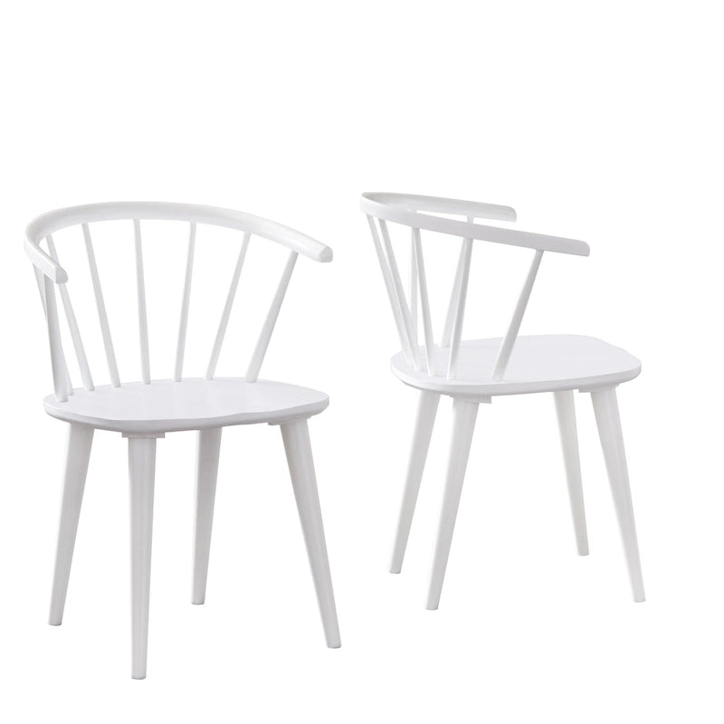 Chaises de salle à manger à barreaux en bois massif