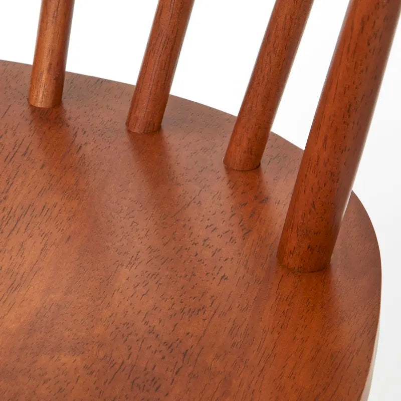 Chaises de salle à manger à barreaux en bois massif