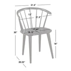 Chaises de salle à manger à barreaux en bois massif