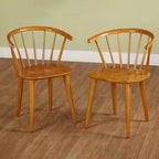 Chaises de salle à manger à barreaux en bois massif