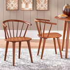Chaises de salle à manger à barreaux en bois massif