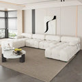 Canapé sectionnel modulaire moderne en velours en forme de U