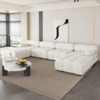Canapé sectionnel modulaire moderne en velours en forme de U